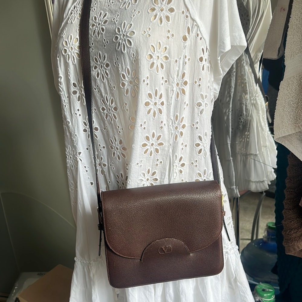 Valentino garavani Brown Leather Crossbody Bag